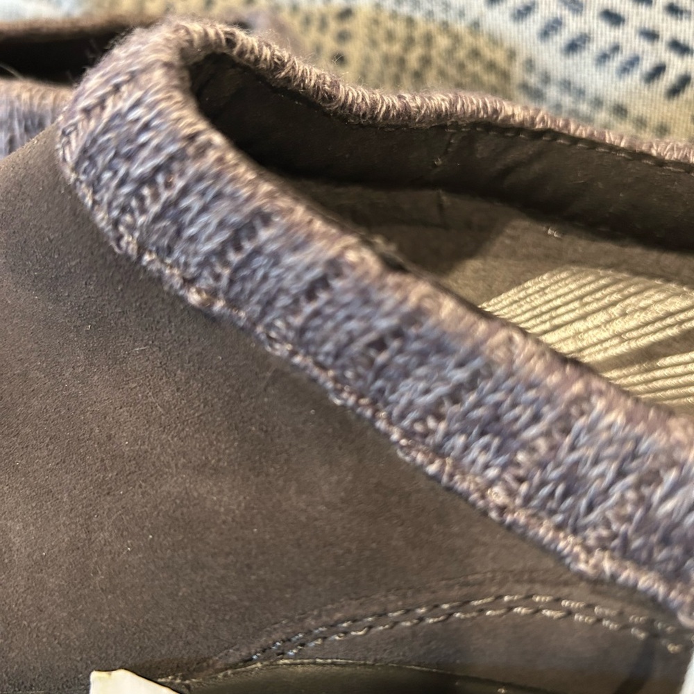 Cozy Slip-On Suede with knit collar clogs - Picture 4 of 8
